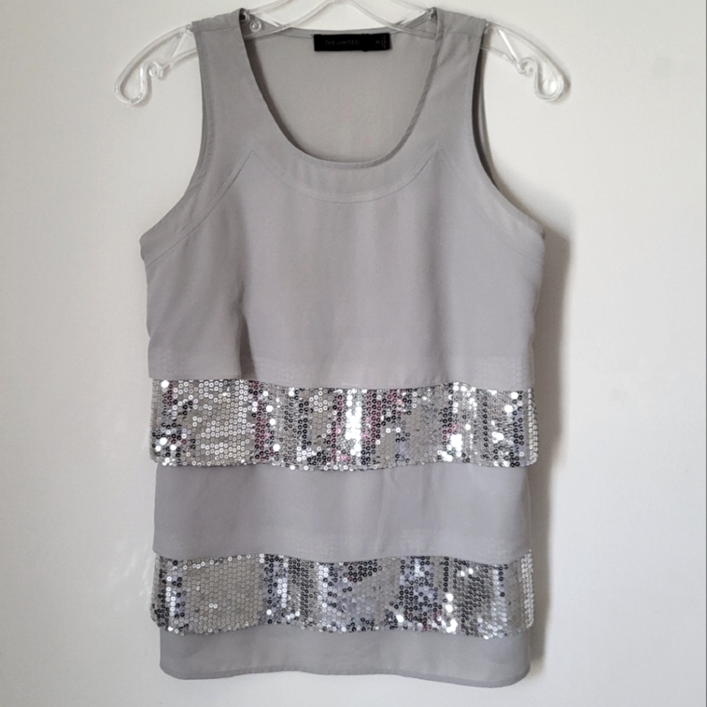 The Limited Sleeveless Sequined Top